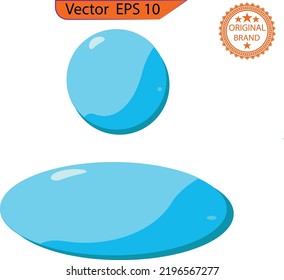 Set of empty glass blue buttons and sliders, web icons for game. Button set glossy. EPS 10