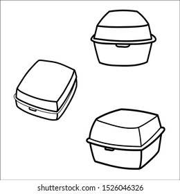 Set of empty plastic container, vector illustration.