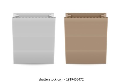 Set of Empty shopping bags isolated on white background, shopping bag in realistic style, vector eps 10 format