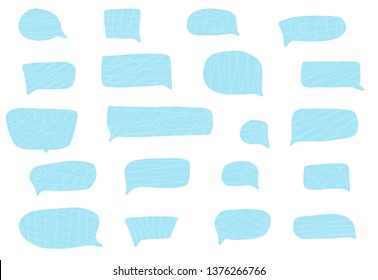 Set of empty speech bubbles. Collection of ballons for text. Vector illustration.