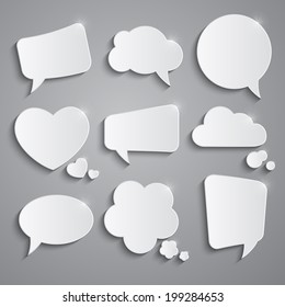 Set of empty speech bubbles, vector illustration