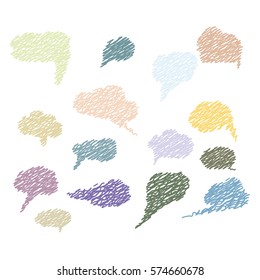 Set of empty speech bubbles. Vector illustration for infographics, For comics, caricatures, design, presentations, information leaflets.