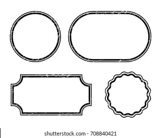 A set of empty stamps - stock vector.