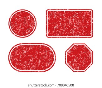 A set of empty stamps - stock vector.