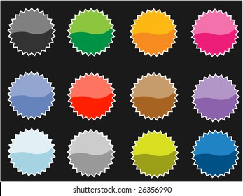 Set of empty vector tags for price or another design.