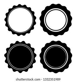 Set of empty vintage seal stamps. Black design elements - Shutterstock ID 1332351989