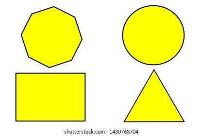 set of empty yellow sign isolate on white background