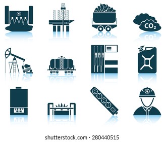 Set of energy icon. EPS 10 vector illustration without transparency.