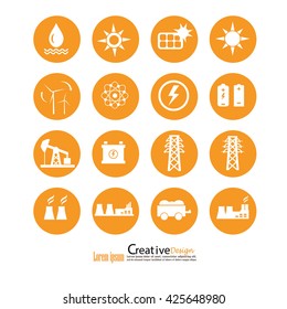 Set of energy icon.energy.vector illustration.