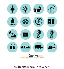 Set of energy icon.energy.vector illustration.