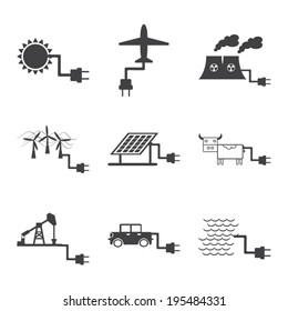 Energiesymbole verschiedener Energieerzeugungsarten festlegen