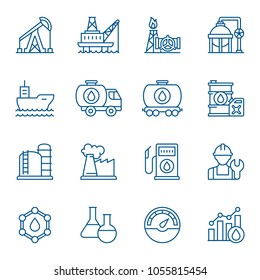 Set of energy sources icons. Vector illustration