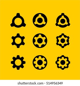 Set engineer icon logo gear for your business