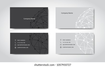 Set of engineering business card. Engineering drawings. vector illustration.