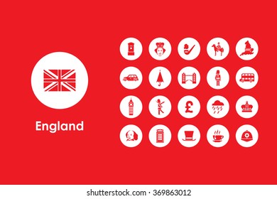 Set of England simple icons