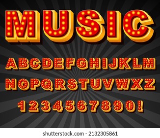 A set of English alphabet game show style illustration