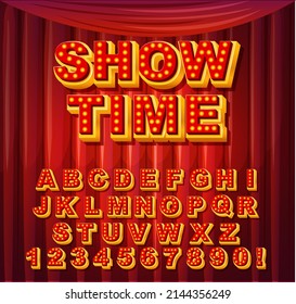 A set of English alphabet game show style illustration