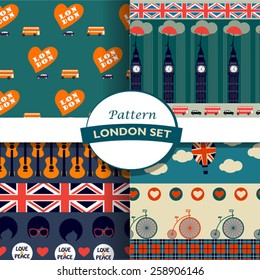 set of english hipster patterns