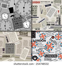 conjunto de patrones de periódicos en inglés 