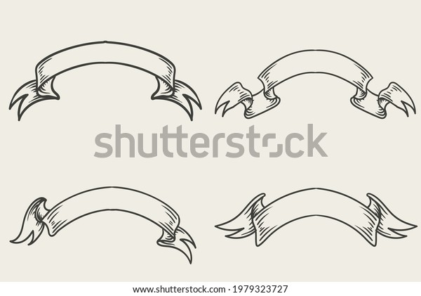 set Engraving elegant\
ribbons set Free