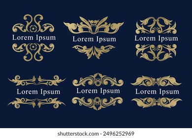 Ensemble de gravure cadre d'ornement template éléments de design Premium Qualité et Satisfaction Garantie Label, cadres antiques et baroques Vieille texture.