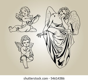 12,222 Line drawings angels Images, Stock Photos & Vectors | Shutterstock
