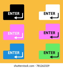set enter button on yellow background