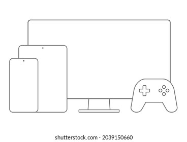 A set of entertainment and communication devices
