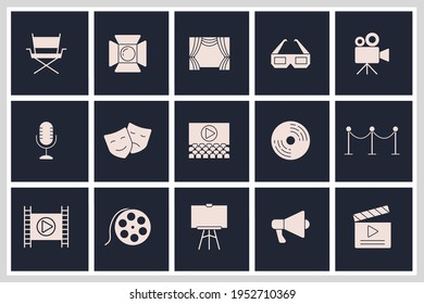 Set of Entertainment icon. Entertainment pack symbol template for graphic and web design collection logo vector illustration