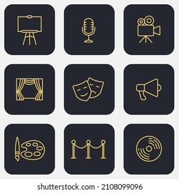 Set of Entertainment icon. Entertainment pack symbol template for graphic and web design collection logo vector illustration