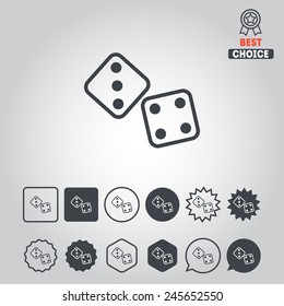 Set of entertainment icons for web design, stickers, applications and games