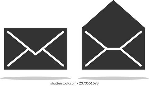 Set envelop icons letter. Envelope icon vector template. Mail symbol element. Mailing sign for web or print design.