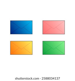 Set of envelope color design