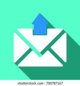 Set of envelope outline icons for mail interface isolated on white