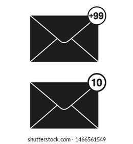 Set of envelope vector illustration.
