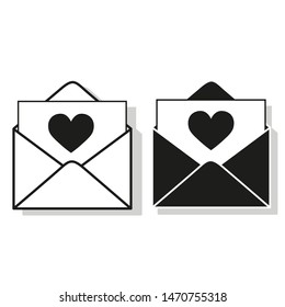 Set of envelope vector illustrations.