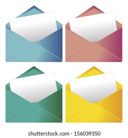 Set of envelopes and cards