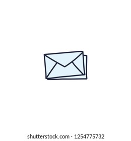 Set of envelopes clip art template. Business and office concept icon. Flat vector illustration