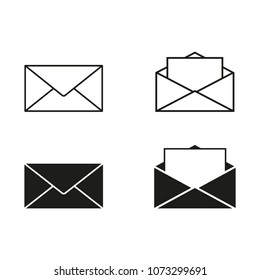 Set envelopes icons