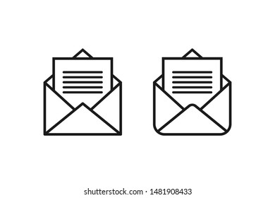 Set envelopes icons. vector illustration