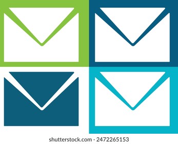set of envelopes mail icon . web icon set .vector illustration A set of 5 business icons as launch, global business, mail