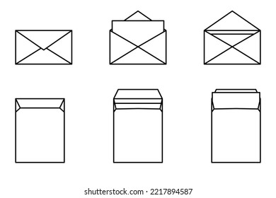 Un conjunto de sobres, concepto de buzón. Bien por cualquier proyecto.