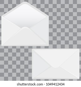 Set of envelopes. Two blank envelopes - opened an closed