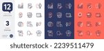 Set of Environment day, T-shirt design and Employee result line icons. Include Business idea, Search employee, Approved award icons. Presentation, Document, Accounting web elements. Vector