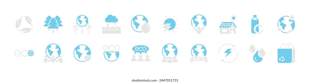 set of environment icon, save the world, eco