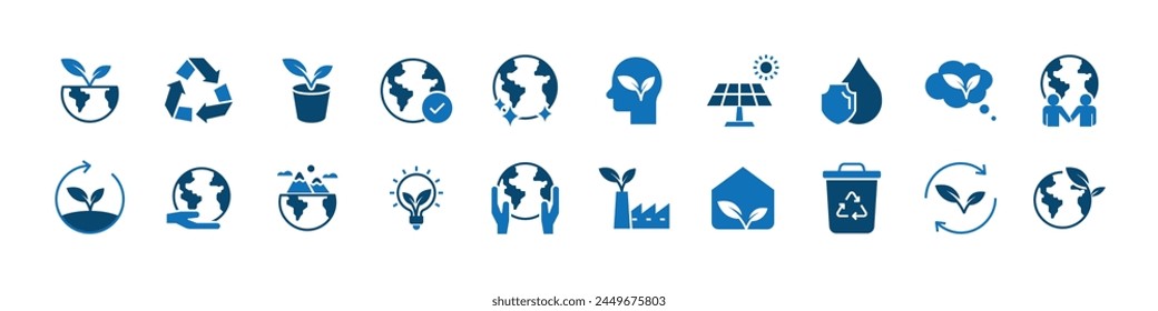 set of environment icon, save the world, eco