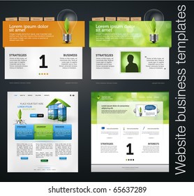 set of environmental clean web business templates