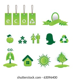 A set of environmental icons