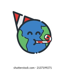 Set of environmental related colored line icons. Ecology and colorful linear icons about nature. Eco-friendly flat color line vector sign collection.