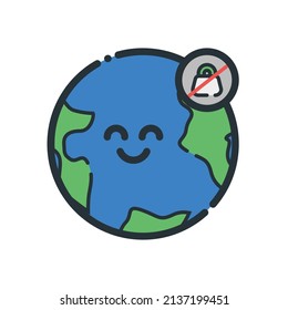 Set of environmental related colored line icons. Ecology and colorful linear icons about nature. Eco-friendly flat color line vector sign collection.